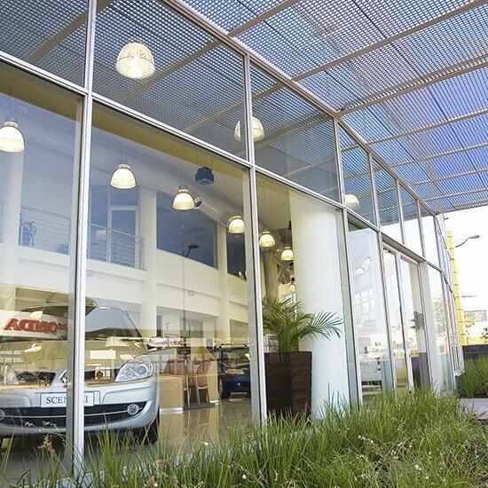 Fixed Aluminium Shop Front Door Panels